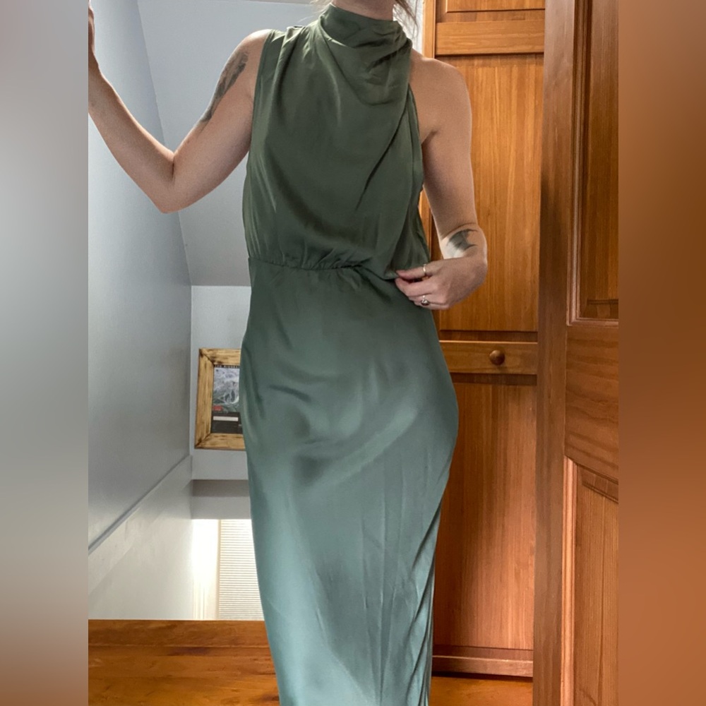 Formal Olive Slim Dress